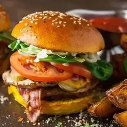 Stuffed Beef Burger