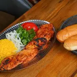 Half A Pulled Chicken On Rice