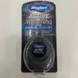 Wisdom Active Whitening Charcoal Infused Floss 50m