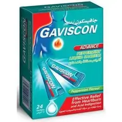 GAVISCON ADVANCE PEPPERMINT LIQUID SACHETS 12 SACHETS
