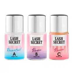 Lash Secret Eyelash Lamination Kit Three Stages A, B, C, 3 Bottles Of 5ml
