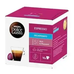 Nescafé Dolce Gusto Espresso Decaf – Intensity 5 – 16 Capsules