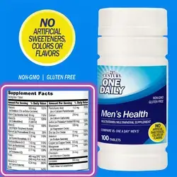 21st Century One a Day Men's Health Multivitamin, Multimineral, b complex, zinc, copper, Selenium, chromium, Calcium, vitamin d3, A, K, C, b6, b12, Lycopene, 100 Count Multivitamin 