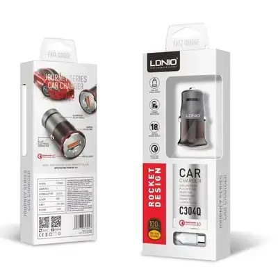 LDNIO Car Charger – Quick Charge 3.0 Type-C