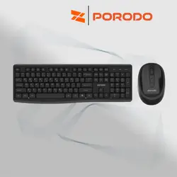 Porodo Wireless 2.4G + BT Keyboard with Mouse – Black