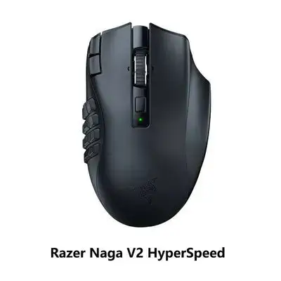 Razer Naga V2 Hyperspeed Black Optical Wireless MMO Gaming Mouse