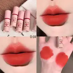 1pc Mini Bear Lip Gloss , Matte Velvet Lipstick - 04