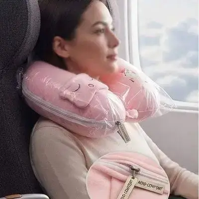 Checkered Travel Neck Pillow