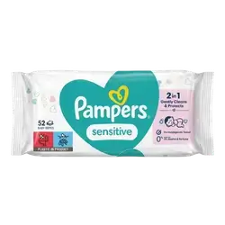 Sensitive Gently Cleans & Protects Baby Wipes 52Pcs _ Pampers