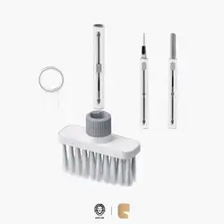 Green Lion 5-in-1 Multifunctional Cleaning Brush Kit Precision Cleaner for Keyboards, Earbuds & Electronics - White