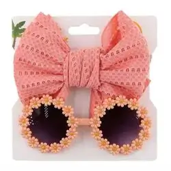 2pcs/Set Kids Fashion Mirror Bow Headband Set