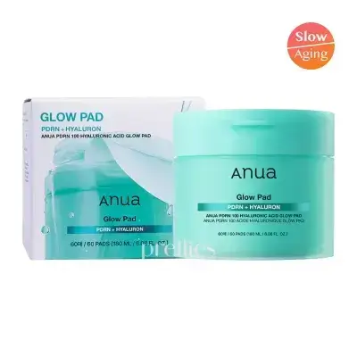 Anua Glow Pad Pdrn + Hyaluron - 60pads | أنوا وسادات قطنية بالهيالورونيك اسيد - 60 وسادة