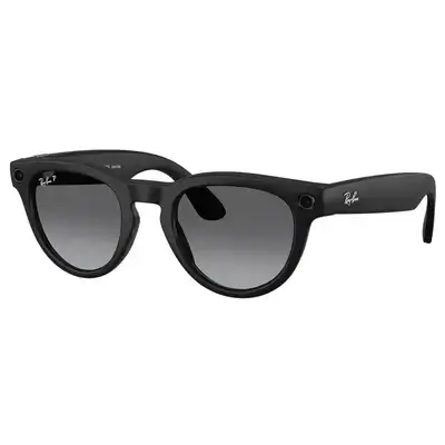 Ray-Ban Meta Headliner Smart Glasses (Gen 2) — Matte Black with Polarized Gradient Graphite Lenses (Size 50)