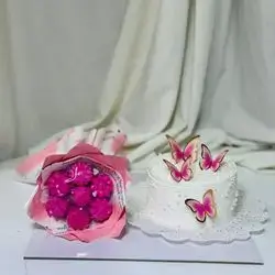 Mini Cake With Chocolate Flower
