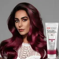 CHI Ionic Color Illuminate MAHOGANY RED coloring conditioner (for red-purple hair), 251 ml
