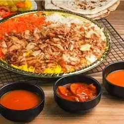 Half A Person Shawarma On 2 Rice