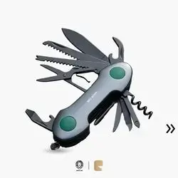 Green Lion 14-In-1 Multi Tool Key Chain Knife