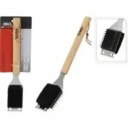 Koopman Bbq Brush Steel Wood 40Cm - C83506040
