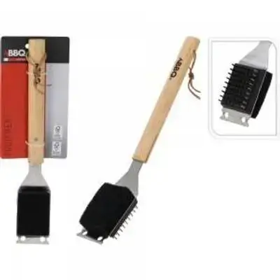 Koopman Bbq Brush Steel Wood 40Cm - C83506040