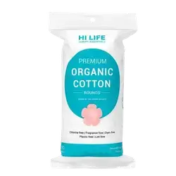 Organic Round Cotton Makeup Remover Pads 50 Pcs _ HI LIFE