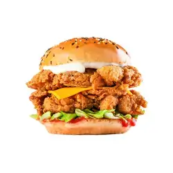 Double Crispy Chicken Burger With Cheese