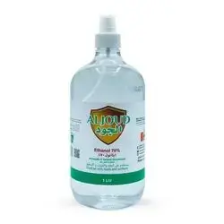 aljoud ethanol 70% antiseptic & general disinfectant used on skin , tools and surfaces 1 ltr