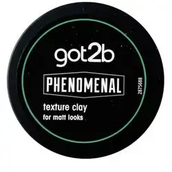 got2b Phenomenal Texture Clay Halt 5 (100 ml), Hair Wax for Men Gives a Phenomenal Matte Barbershop Style, Suitable for Shorter Hair, Vegan Formula