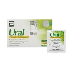 Ural Urinary Tract Health Sugar Free Lemon Flavour Effervescent Granules 28 × 4g Sachets _ Abbot