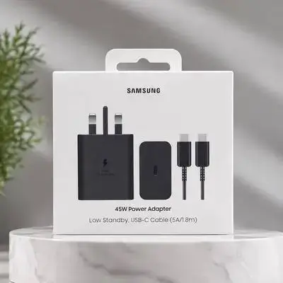 Samsung 45W PD Adapter with a 5A USB-C to USB-C cable