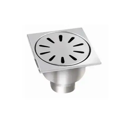 10X10Cm Complete Stainless Floor Drain