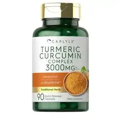 Carlyle Turmeric and Ginger Supplement 3000 mg | 90 Softgel Capsules