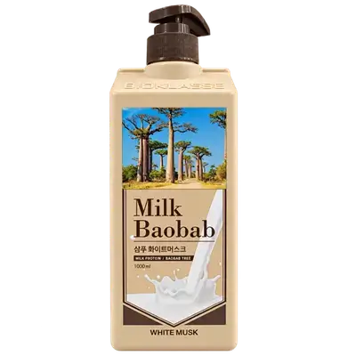 Milk Baobab Shampoo White Musk 1000ml _ BIOKLASSE