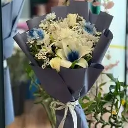 Blue & White Flower