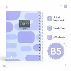 Hardcover Spiral Notebook – B5 | 100 Sheets