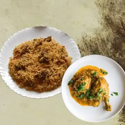 Mutton Hyderabadi Biryani +Sahi Chicken Korma