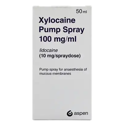 Xylocaine Pump Spray 100mg/ml (Lidocaine 10mg/Spraydose) 50ml _ aspen