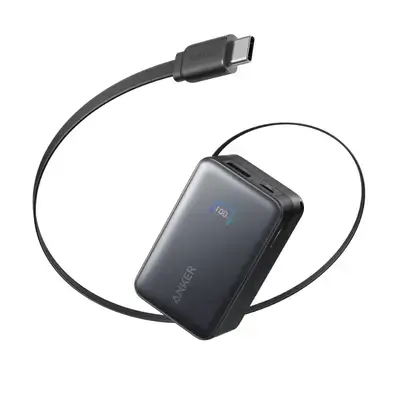 Anker Nano Power Bank 10,000Mah With Cable Type-C | 45W - Black