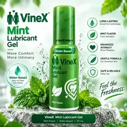 VineX Mint Lubricant Gel — Water Based, Mint Flavor, 50 mL