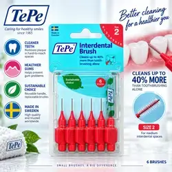 TePe Interdental Brush – Size 2 (6 Brushes)