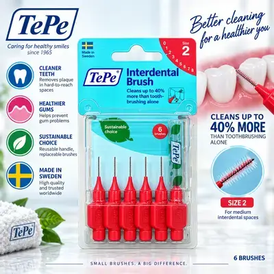 TePe Interdental Brush – Size 2 (6 Brushes)