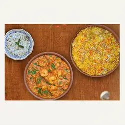 Shrimp Pottery With Rice Masala Flavour