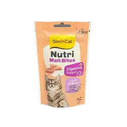 GimCat Nutri Malt Bites - Digestion Support - with Malt + Barley Grass 40g