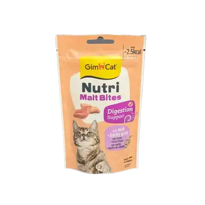 GimCat Nutri Malt Bites - Digestion Support - with Malt + Barley Grass 40g