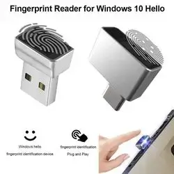 Fingerprint Reader for Windows 10/11 Hello - USB Type C Security Key Biometric Scanner Sensor Dongle Module for Instant Access, Password-Free Login, Sign-in, Lock, Unlock PC & Laptops