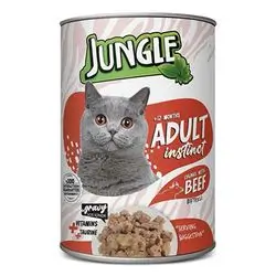 Jungle Adult Wet Cat Food Can - Beef
