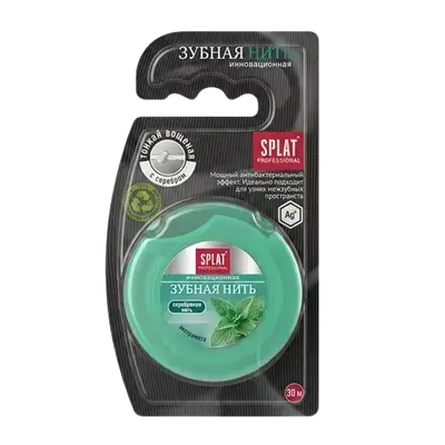 Dental Floss with Silver Fibers Extra Mint 30m _ SPLAT