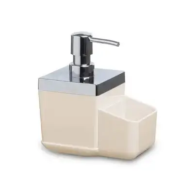 Toskana Kitchen Liquid Soap Dispenser With Sponge Beige