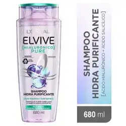 Shampoo Elvive Hialurónico Pure - Raíz Grasa Puntas Deshidratadas X 680Ml//شامبو إلفيف هيالورونيك بيور - جذور دهنية وأطراف جافة × 680 مل