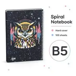 Hardcover Spiral Notebook – B5 | 100 Sheets