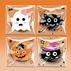 100PC Spooky Halloween Self-Seal Cookie, Nougat, & Snowflake Crisp Candy Bags - Perfect For Party Treats And Ghostly Gifts